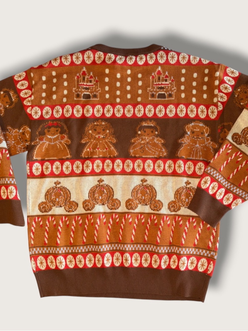 Disney Princess Gingerbread Christmas Sweater NWT - Picture 3 of 5